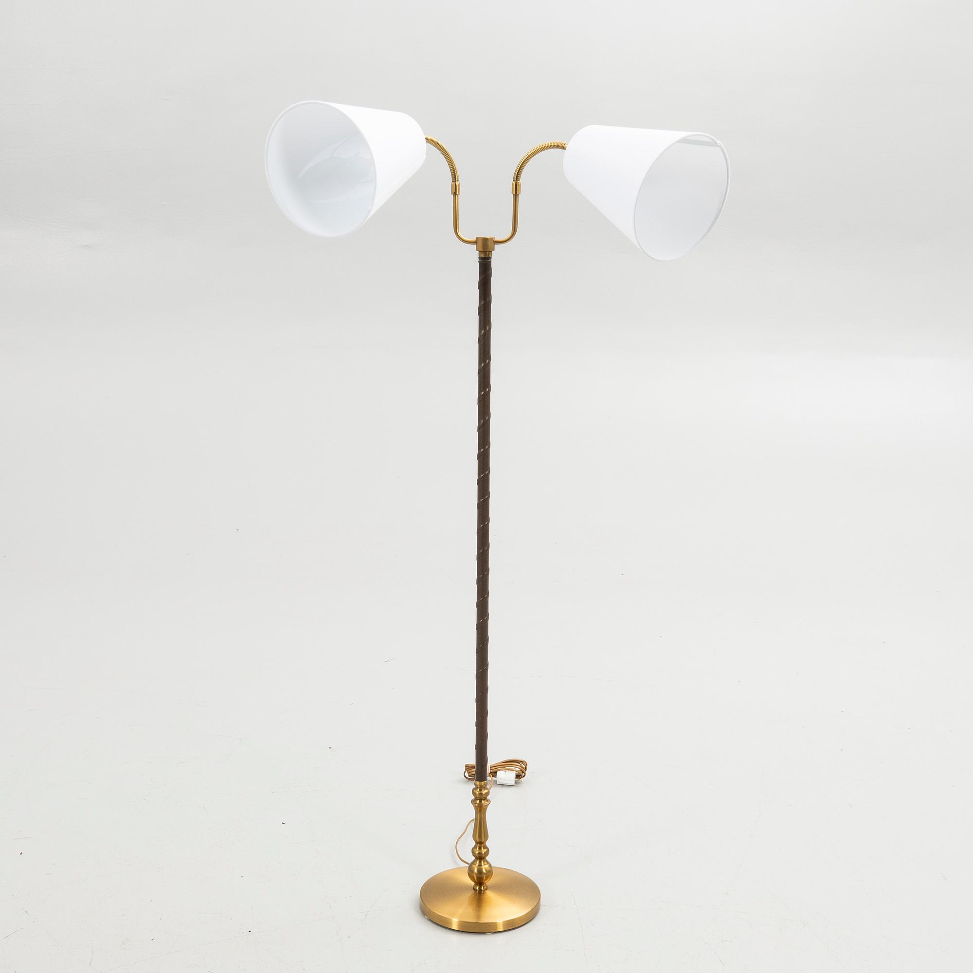 Einar Bäckströms Metallvarufabrik, floor lamp, mid-20th century.