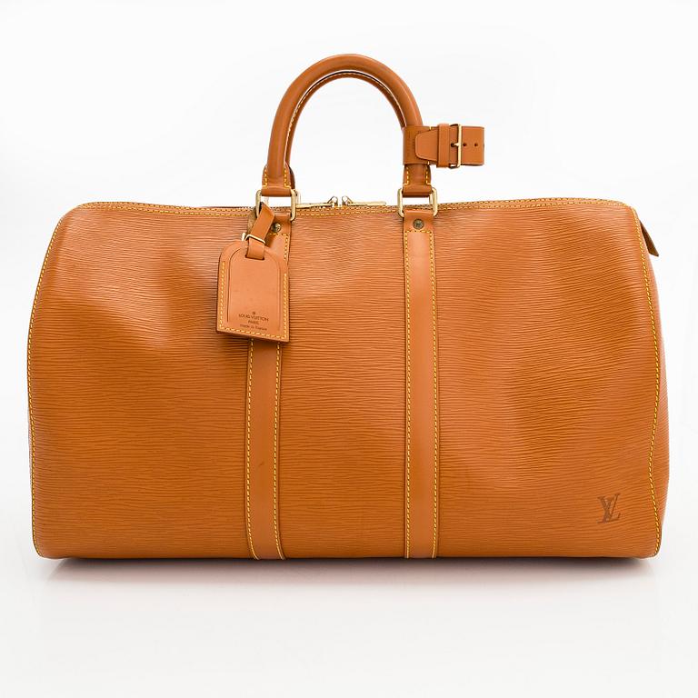 Louis Vuitton, viikonloppulaukku, "Epi Keepall 45".