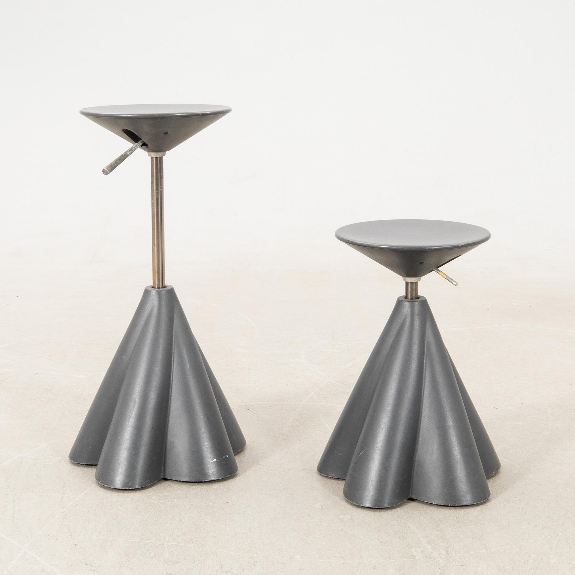 Philippe Starck, pallar/barstolar ett par för Presence Paris /Loréal sent 1900-tal.