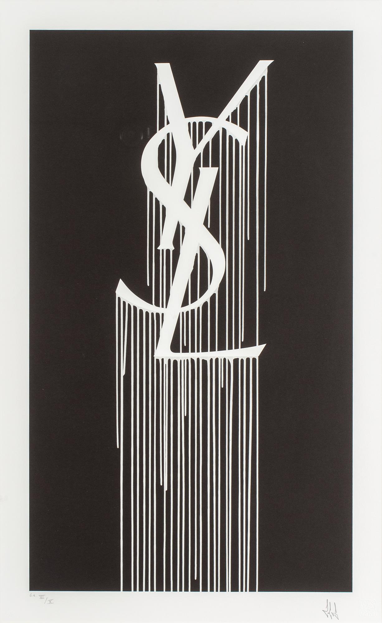 "ZEVS ", "Liquidated YSL", screen print, E.A, signed, limited edition VI/X.