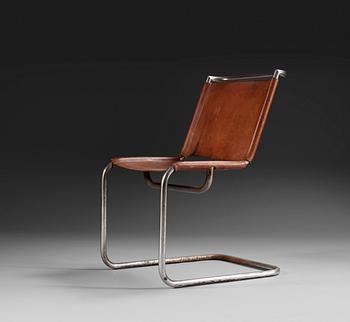 461. A Sven Markelius tubular steel chair by Stockholms Nya Järnsängsfabrik, ca 1930.