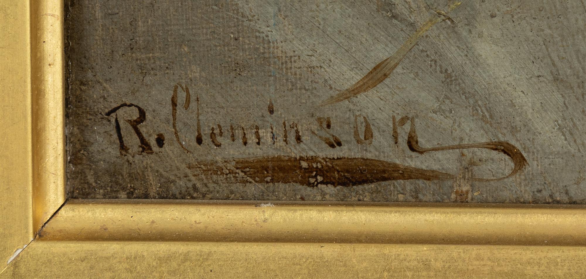 Robert Cleminson, hans art, olja på duk, bär signatur.