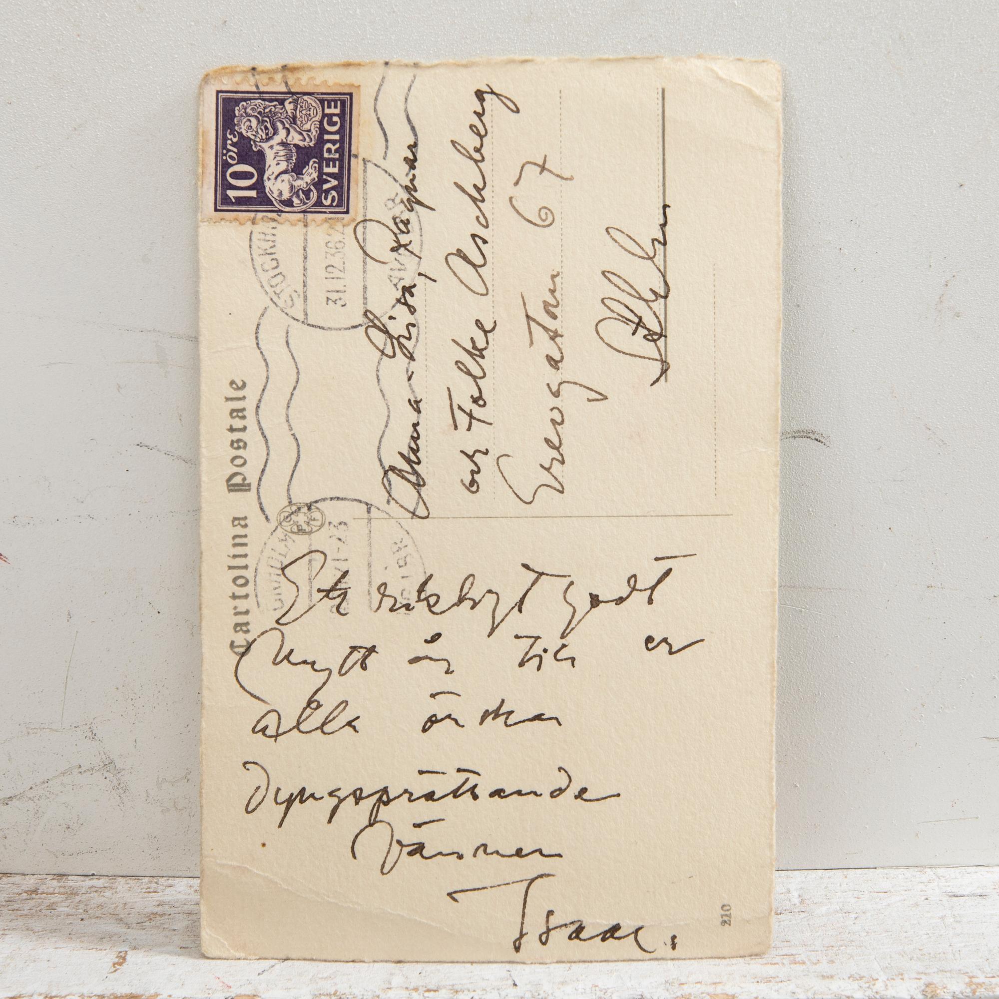 Isaac Grünewald, akvarell/vykort.