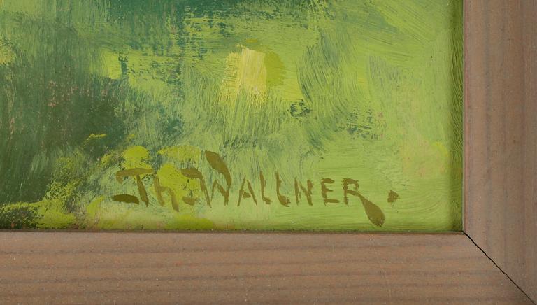 THURE WALLNER, olja på pannå, sign.
