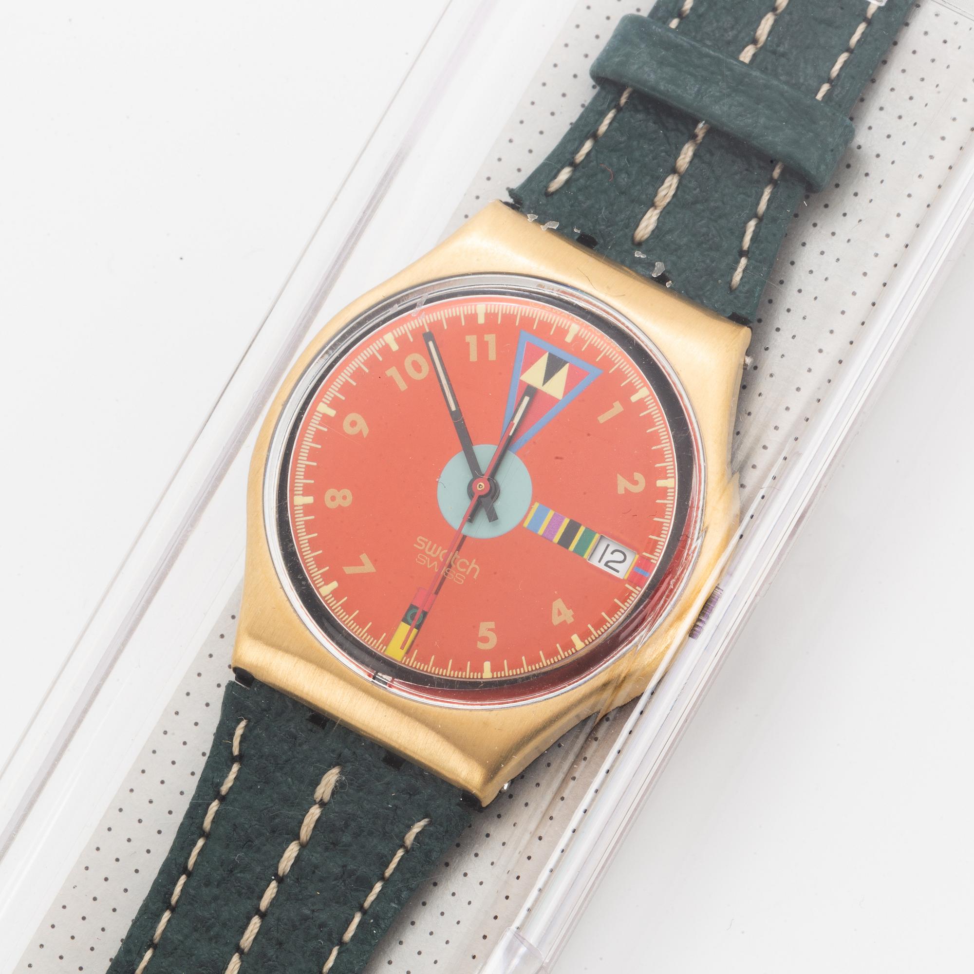 Swatch, Boca Verde, wristwatch, 34 mm.