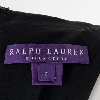 RALPH LAUREN, a black silk dress, US size 6.