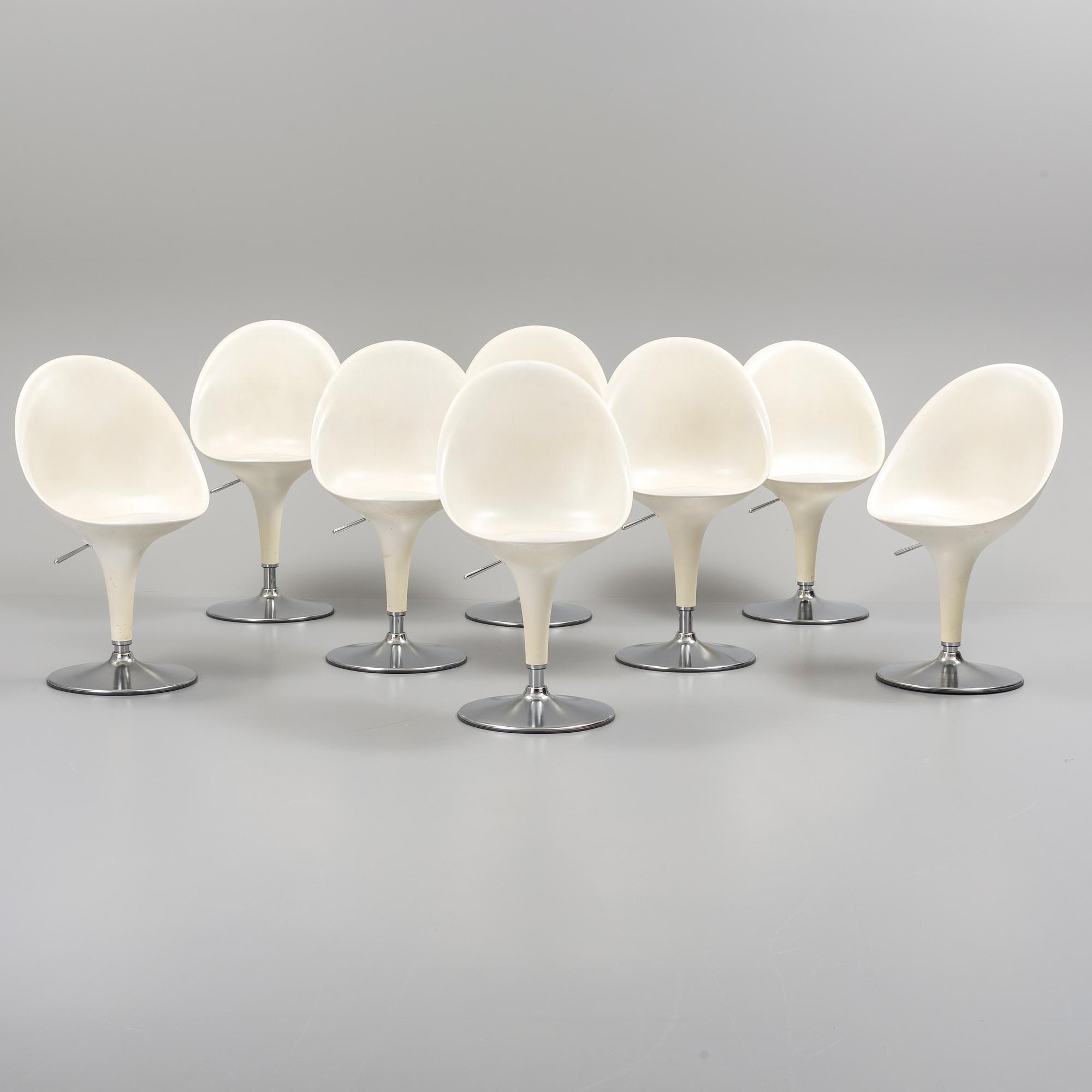 A set of eight 'Bombo' chairs by Stefano Giovanni, Magis.
