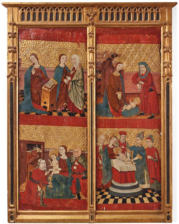 Flemish School 16th Century, scenes from the life of Christ.