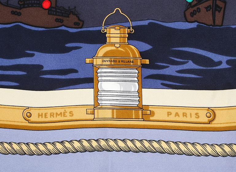 SCARF, siden, "Feux de Route Apercus la Nuit, en Mer", Pierre Péron, Hermès.