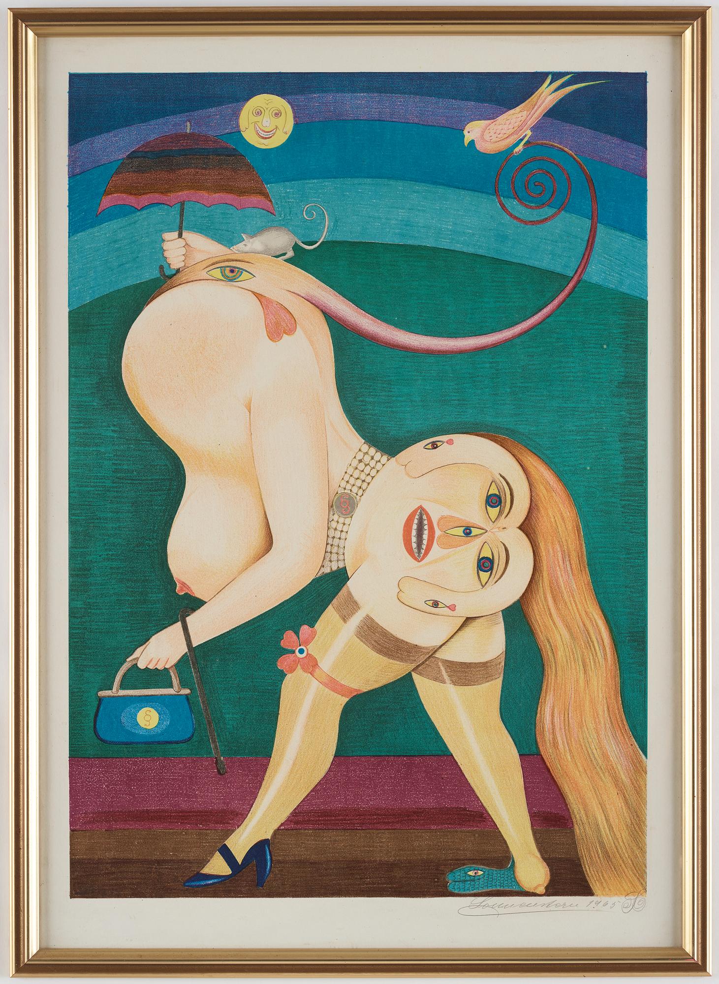 FRIEDRICH SCHRÖDER-SONNENSTERN, färglitografi, signerad och numrerad 267/275. Daterad 1965.