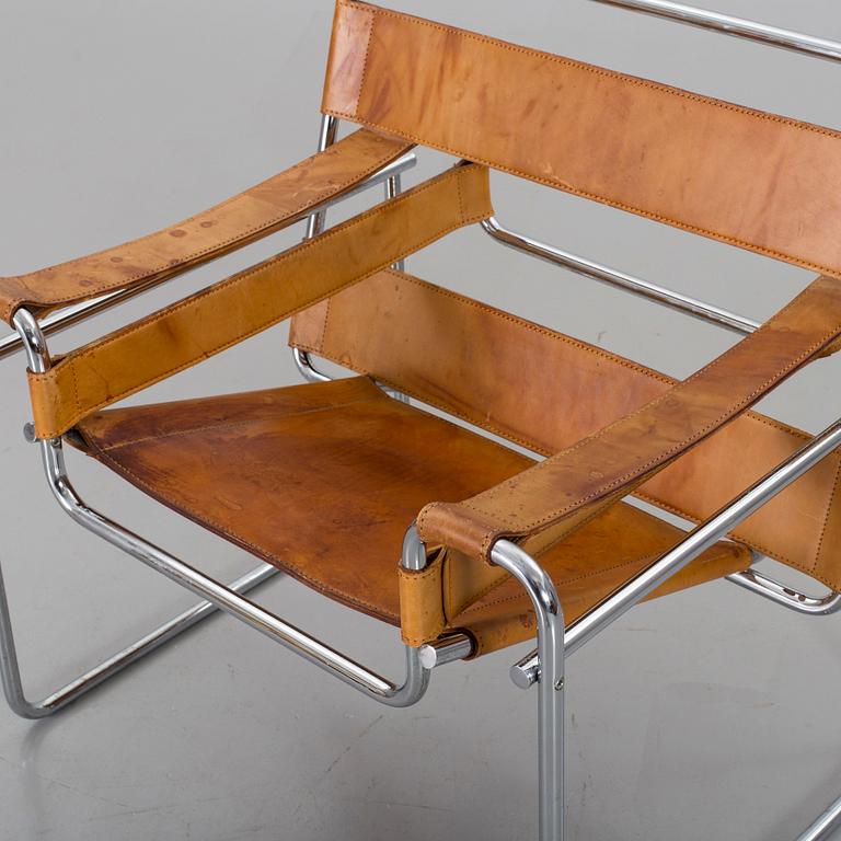 A MARCEL BREUER "WASSILY" ARMCHAIR.