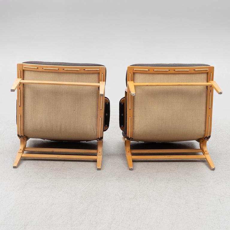 Bruno Mathsson, fåtöljer, ett par, "Ingrid", Dux, 1900-talets andra hälft.