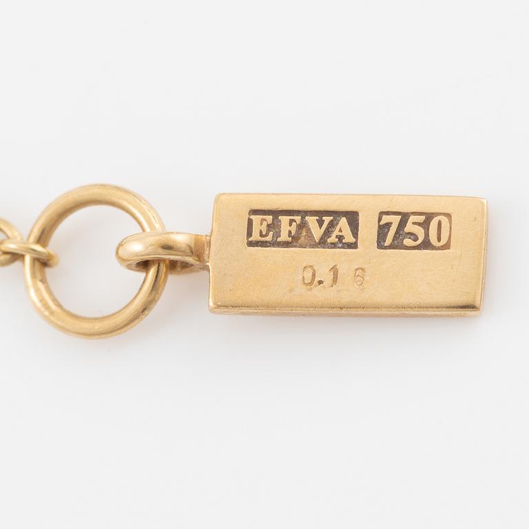 Efva Attling, Necklace, 18K gold with brilliant-cut diamonds.