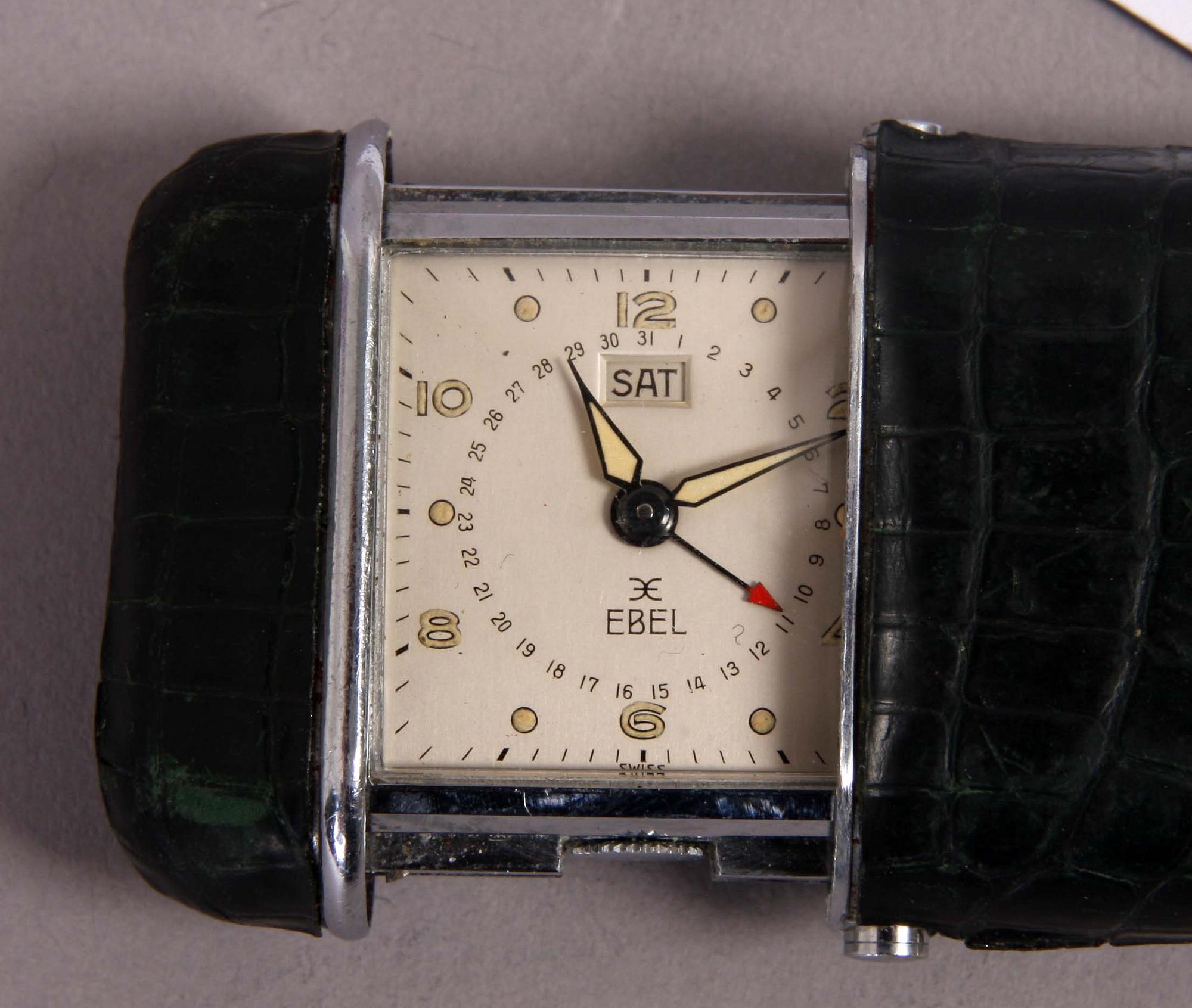 ARMBANDSUR, 2 st, samt RESEUR, Ebel med datum.