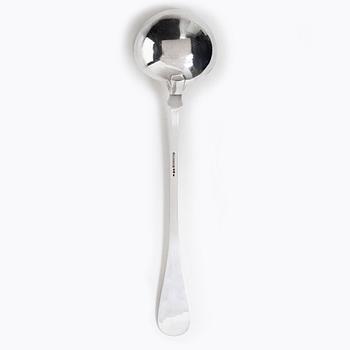A silver soup ladle and creamer, Sweden, 1867-1905.