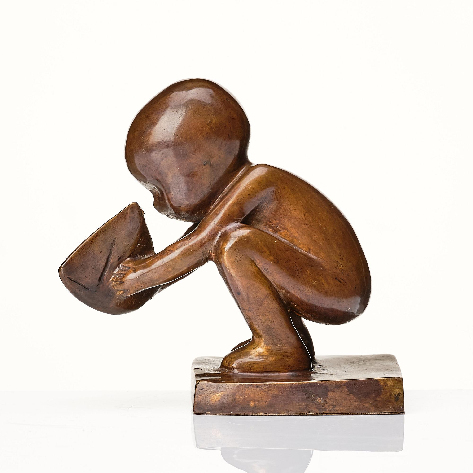 Lisa Larson, skulptur, "Storseglar'n", brons, nr 405.