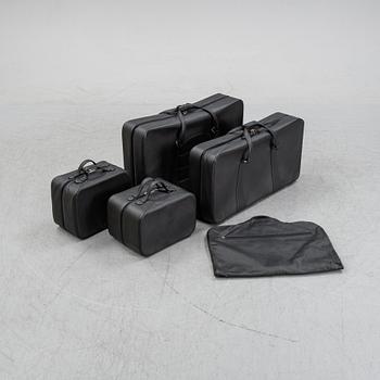 Five brack leather bags from Schedoni, Italy. For Ferrari 456.