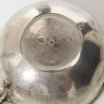 A Swedish parcel-gilt silver cup, mark of Johan Wasserman, Lindesberg, Sweden 1782.