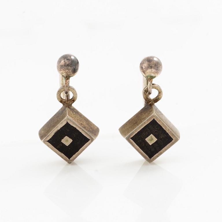 Smyckesset, örhängen, collier, silver.