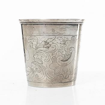 A silver beaker, Northern Europe, 18th century.