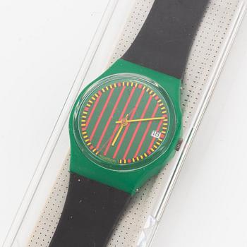 Swatch, Club Stripe, wristwatch, 34 mm.