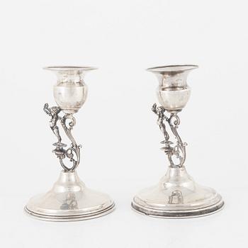 Ljusstakar, ett par, silver, märkta 825.