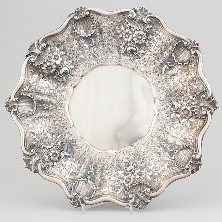 A silver dish, Italy.