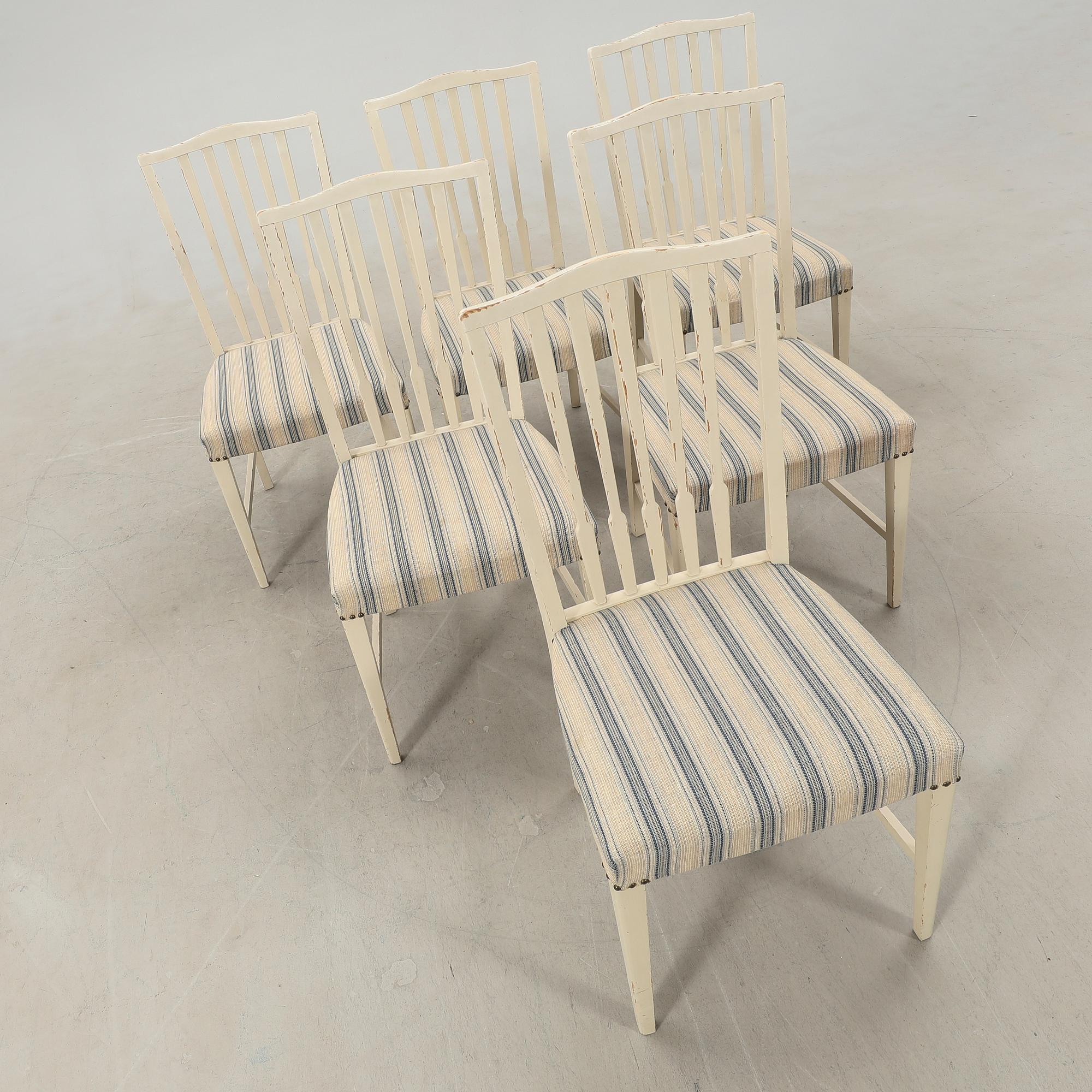 Chairs, 6 pieces, mid/second half of the 20th century.