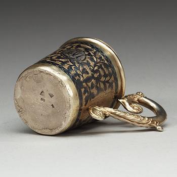 MUGG med LOCK, icke identifierad mästare, Moskva 1836.