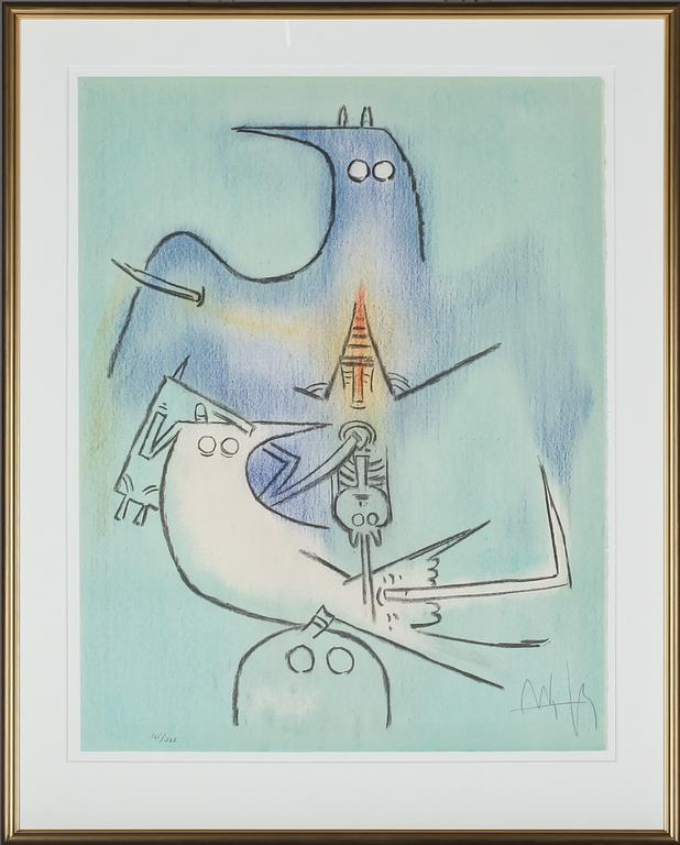 WIFREDO LAM, färglitografier, 10 st, "Pleni luna", signerade och numrerade 165/262.