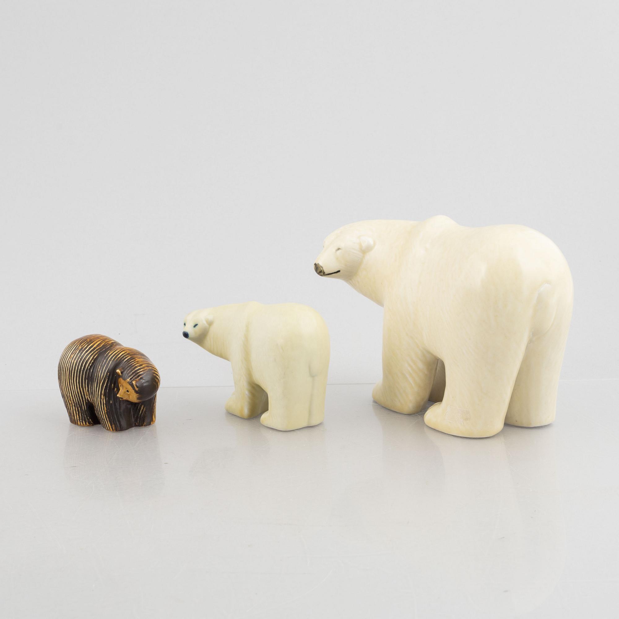 Lisa Larson, figuriner, 6 st, ur serierna "Lillskansen" och "Skansen", Gustavsberg.