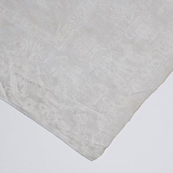 A ROYAL NAPKIN, linen damask. "Strödda kronor". Flors Manufactorie, Mo socken, Hälsingland, Sweden. Woven date 1801.