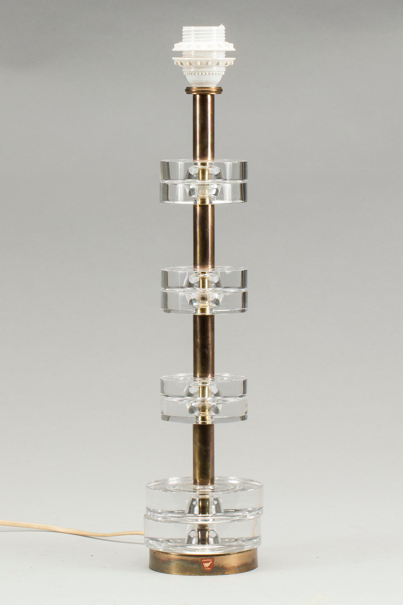 BORDSLAMPA, Carl Fagerlund, Orrefors.