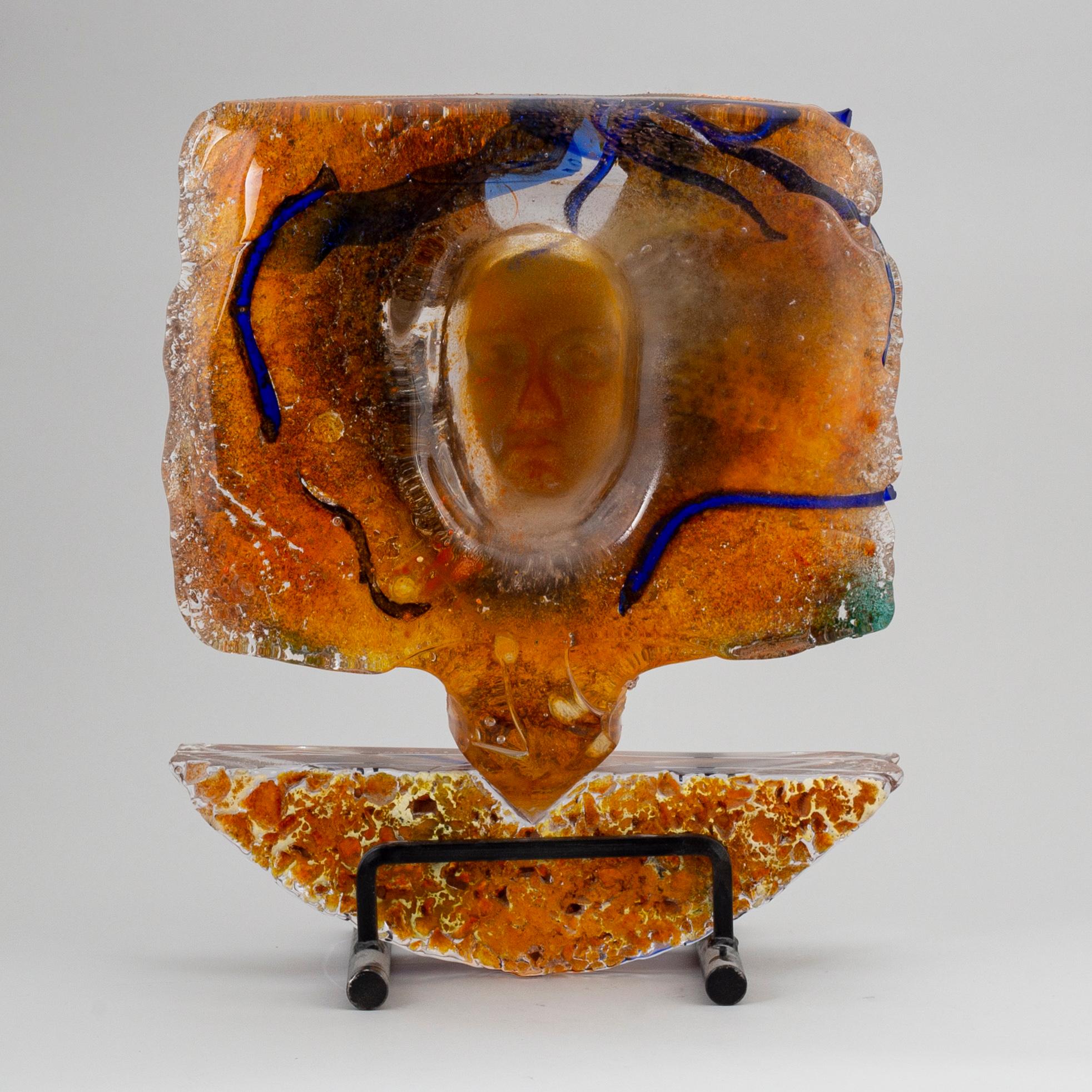 BJÖRN EKEGREN, skulptur, sandgjutet glas, unik, signerad Björn Ekegren och daterad 2006.
