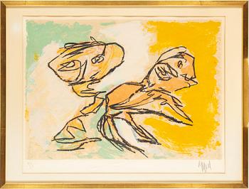 KAREL APPEL, lithograph in color, signed and numbered 60/75.