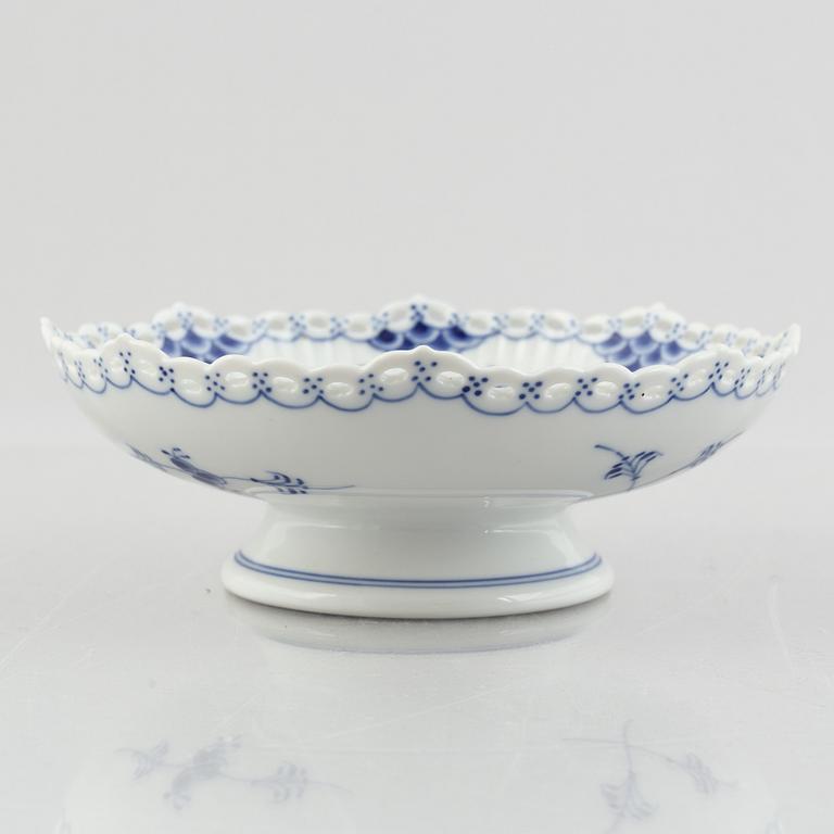 A 'Blue Fluted Full Lace' porcelain dish, Royal Copenhagen, model 1023, 1956.