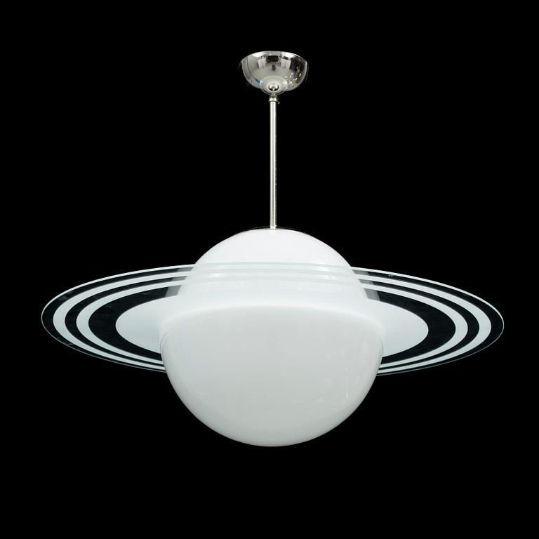 A "Saturnus model" Ceiling light, second half of the 20th century. Height ca 56 cm.