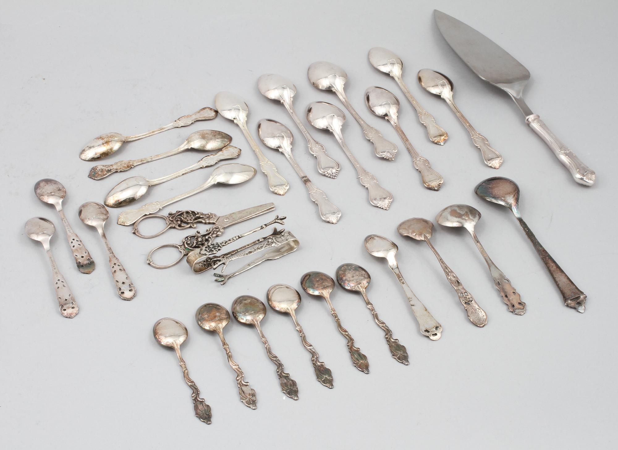 PARTI SILVER, 29 delar, 1900-tal. Vikt 452 g.