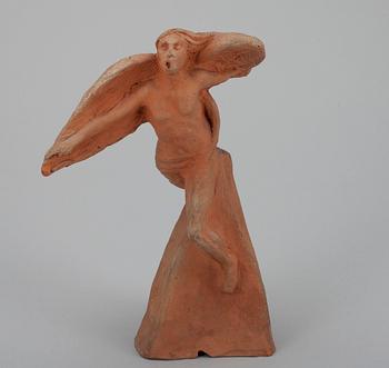 VILLE VALLGREN, skulptur, rödlera, signerad i godset, daterad 1935.