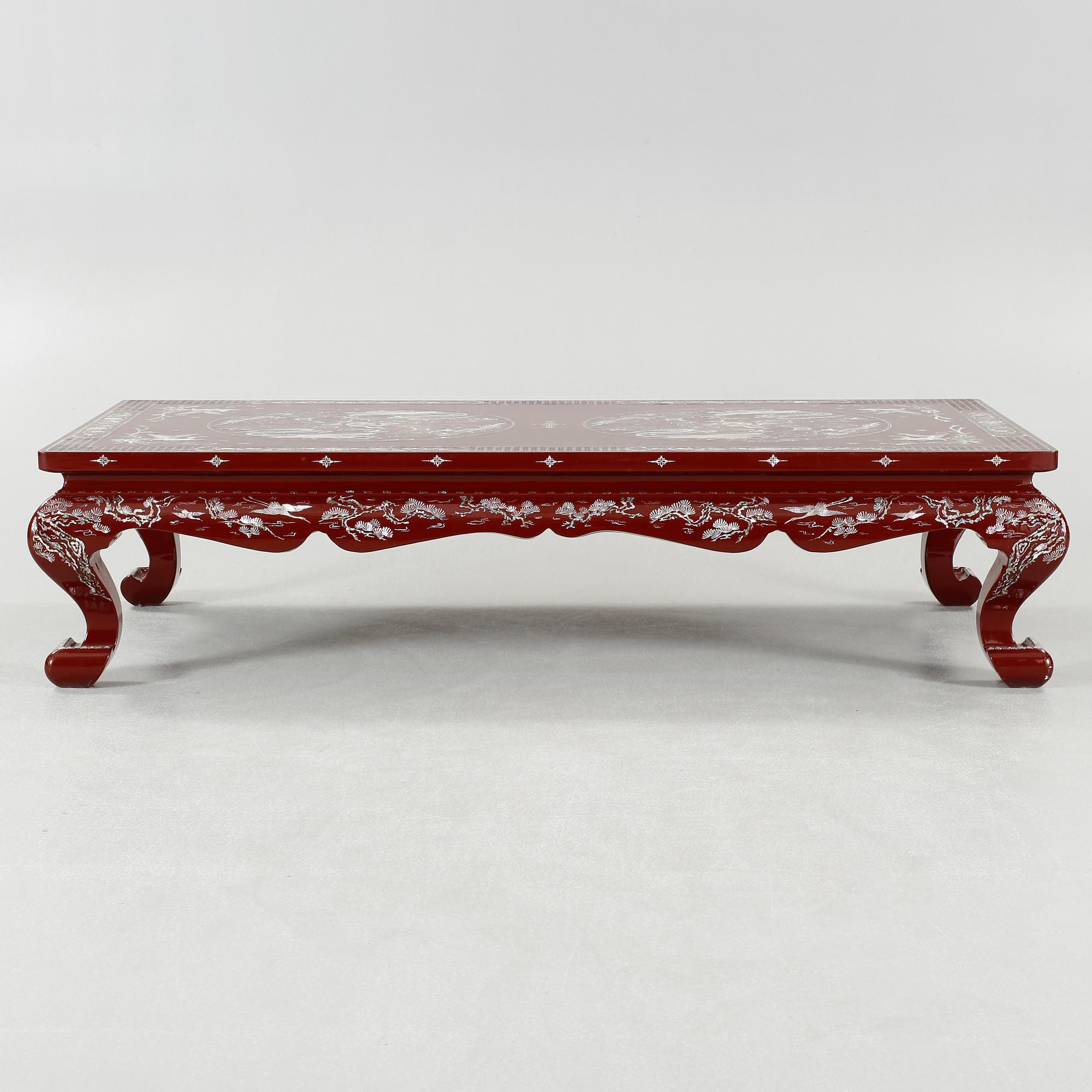 An East Asian table, made in the 1990s.