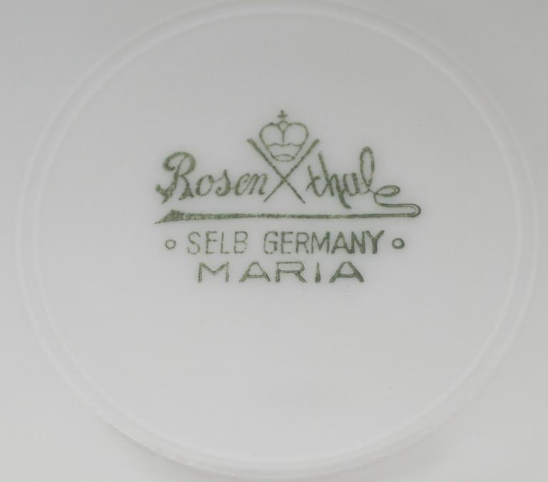 KAFFESERVIS, 23 delar, porslin, "Maria Björnbär", Rosenthal.