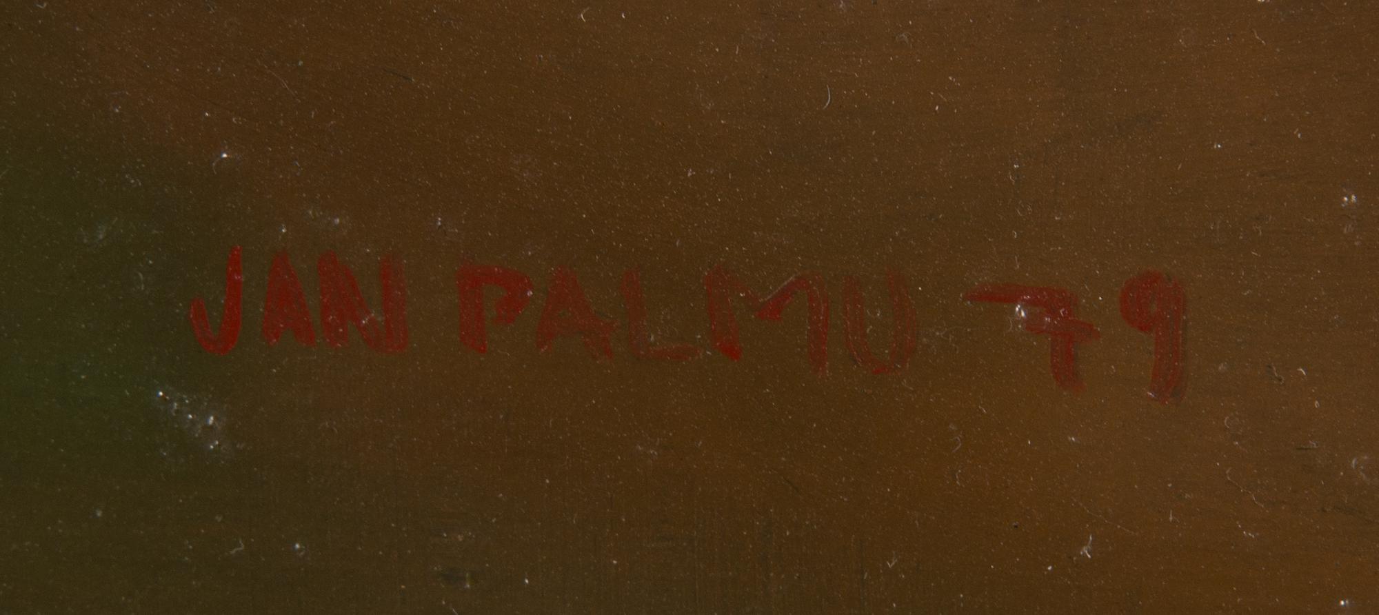 Jan Palmu, olja på pannå, signerad och daterad -79.