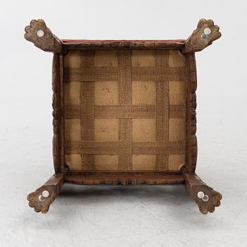 Five Baroque style stools, circa 1900.