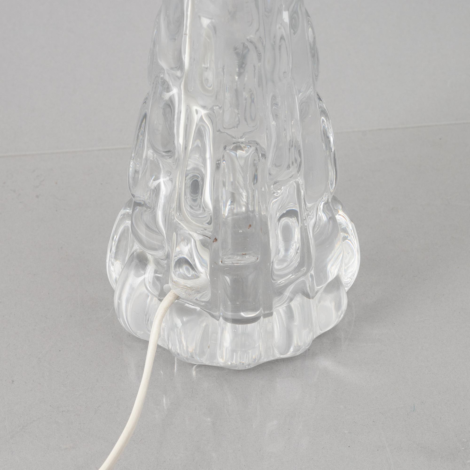 Carl Fagerlund, a pair of model 'RD-1477' table lamps, Orrefors.