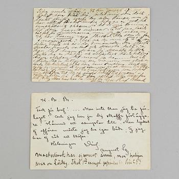 A letter by, August Strindberg dated 1900.