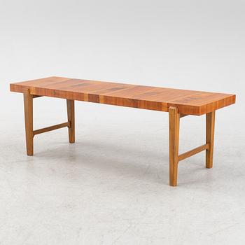 A walnut veneered side table, 1960's/70's.