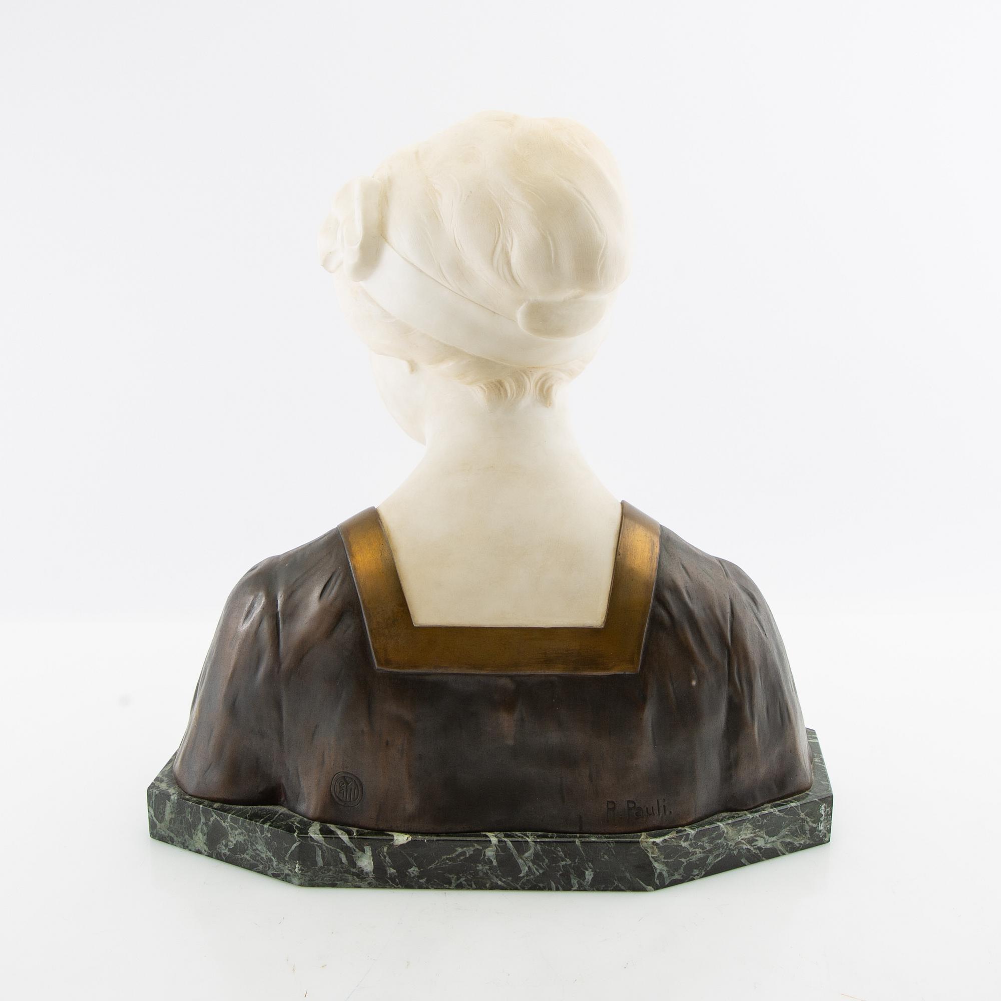 Richard Pauli, Sculpture Bust of a Young Woman.