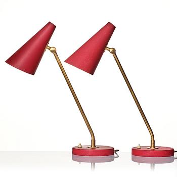 238. Bertil Brisborg, Table lamps 1 pair, model "33119", Nordiska Kompaniet, 1950s.