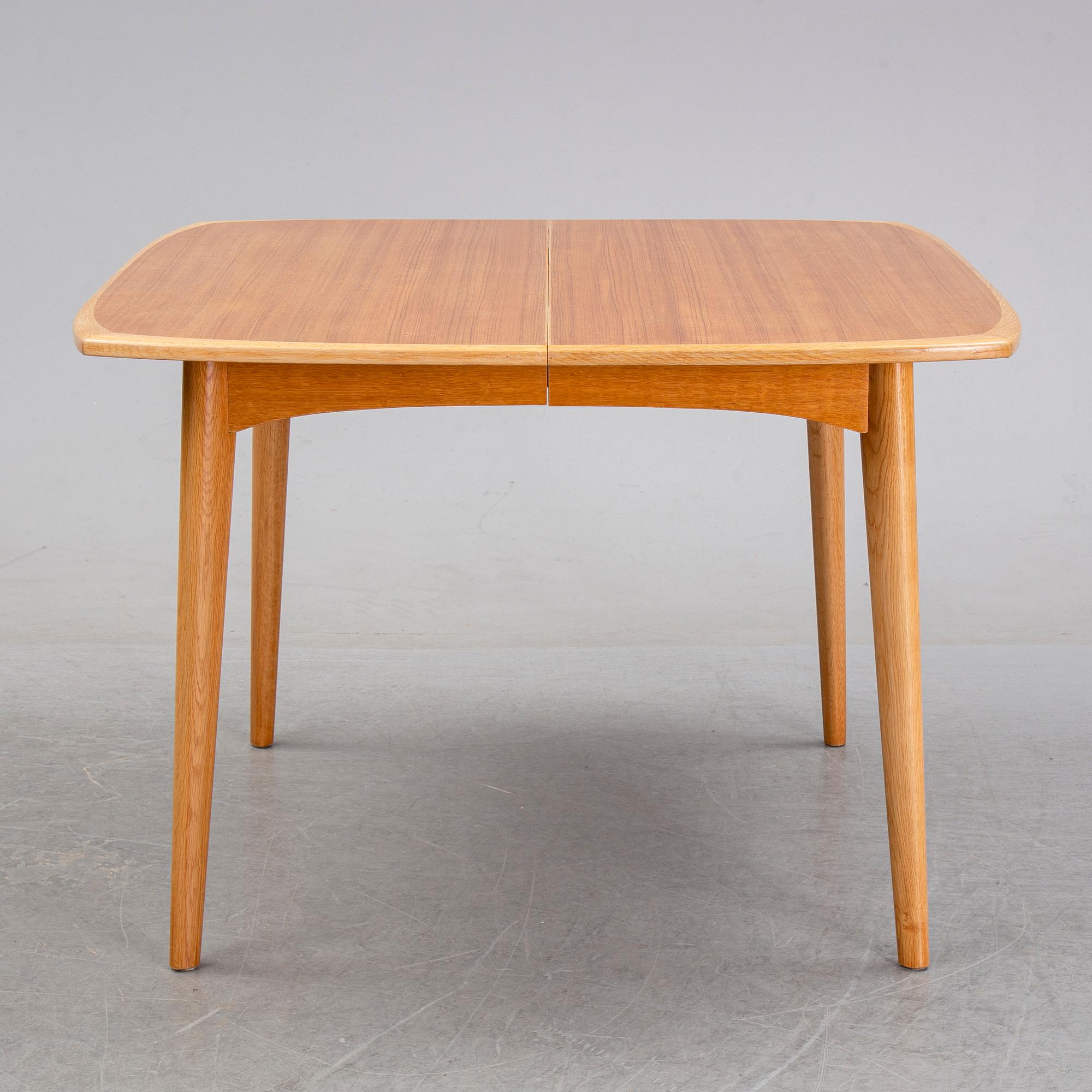 A teak dining table and four chairs, Svegards Markaryd, 1960s.