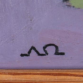 ARNE ÖDBERG, oil on panel, signed with monogram. 1954.